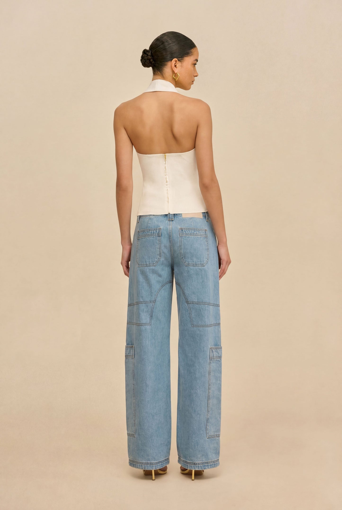 WYNN LOW RISE DENIM PANT Cult Gaia