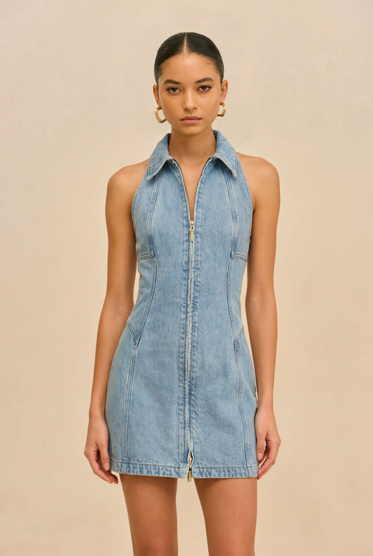 CHARO DENIM DRESS Cult Gaia