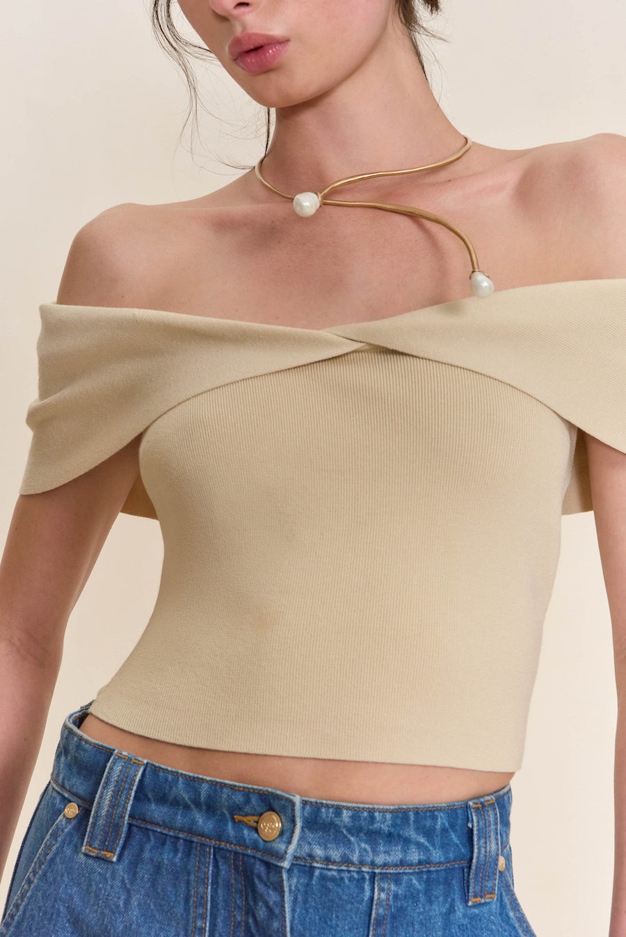 PRESCOTT KNIT TOP Cult Gaia