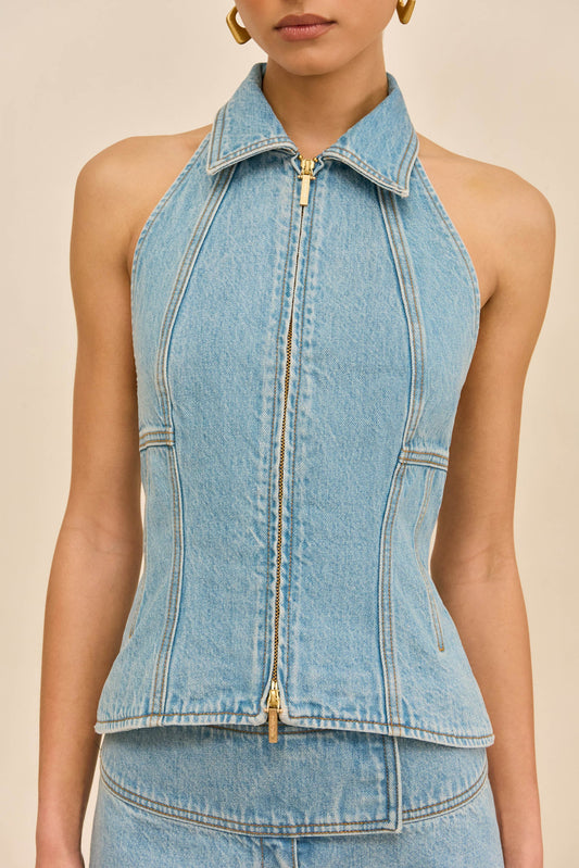JILL DENIM TOP Cult Gaia