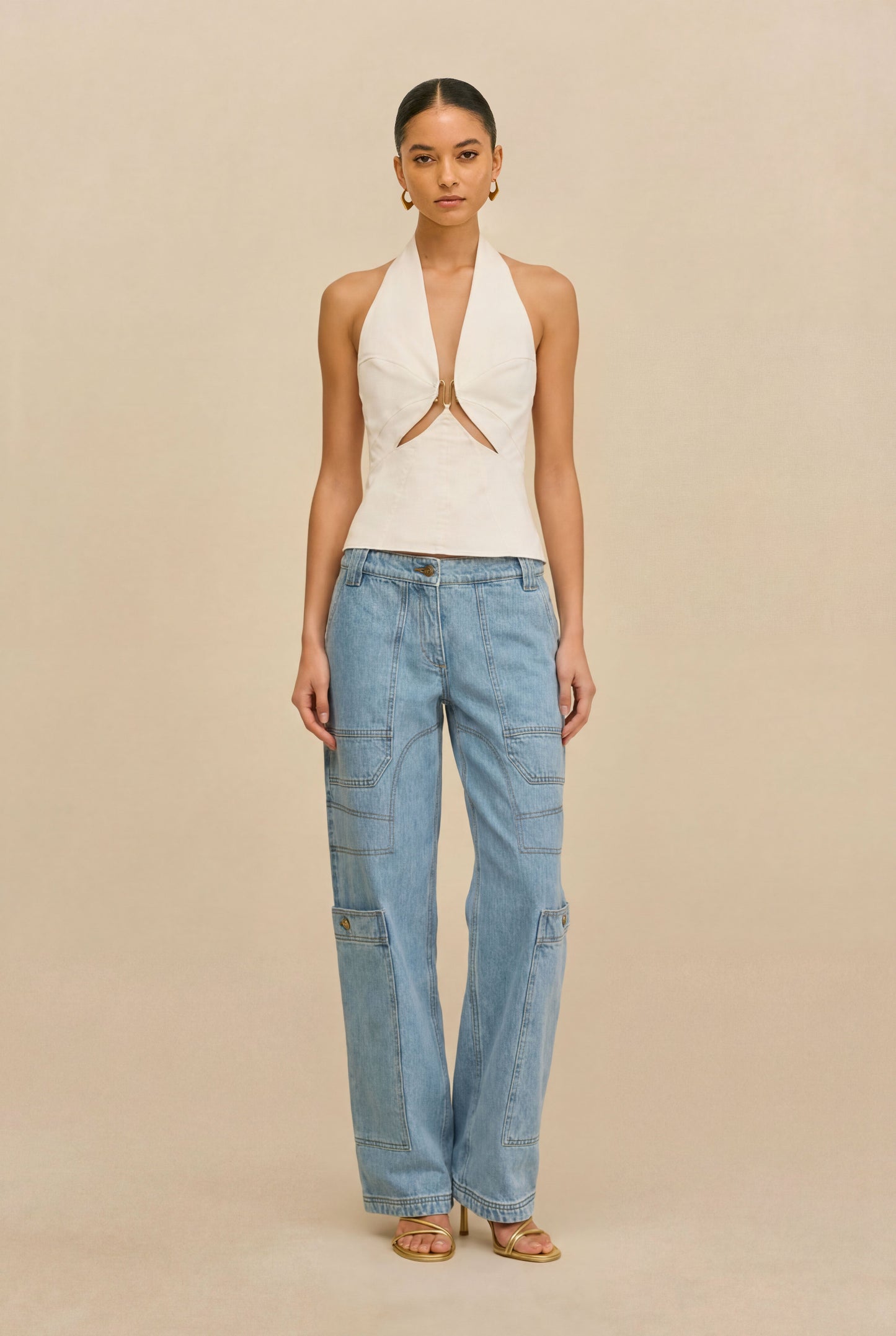 WYNN LOW RISE DENIM PANT Cult Gaia