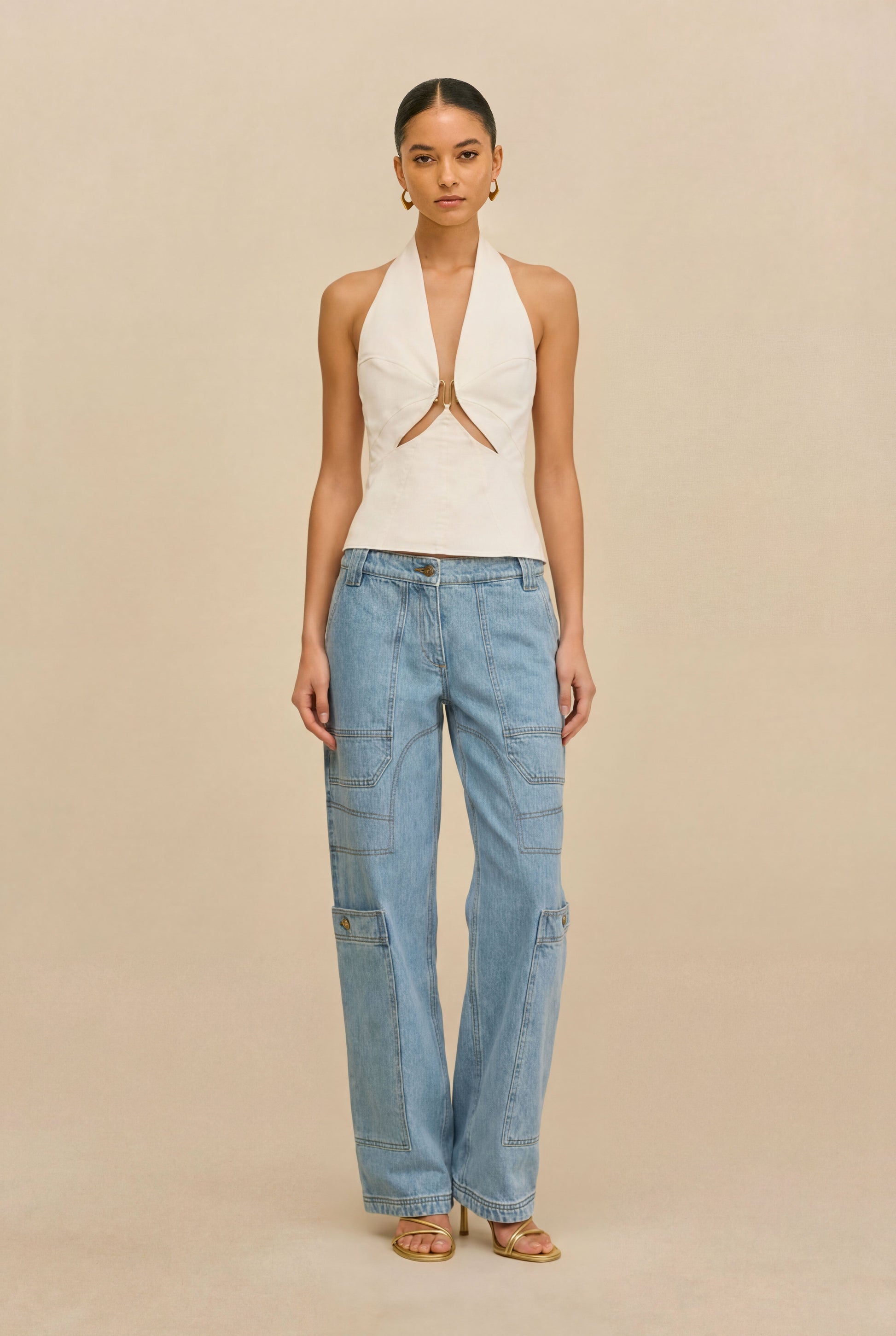 WYNN LOW RISE DENIM PANT Cult Gaia