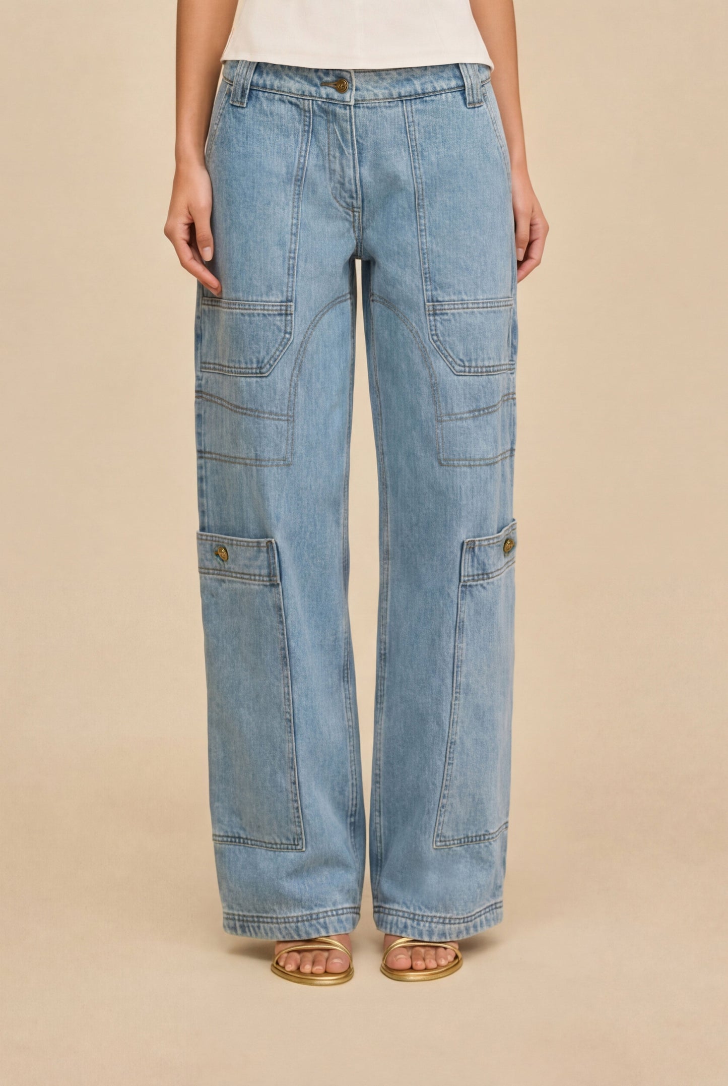 WYNN LOW RISE DENIM PANT Cult Gaia