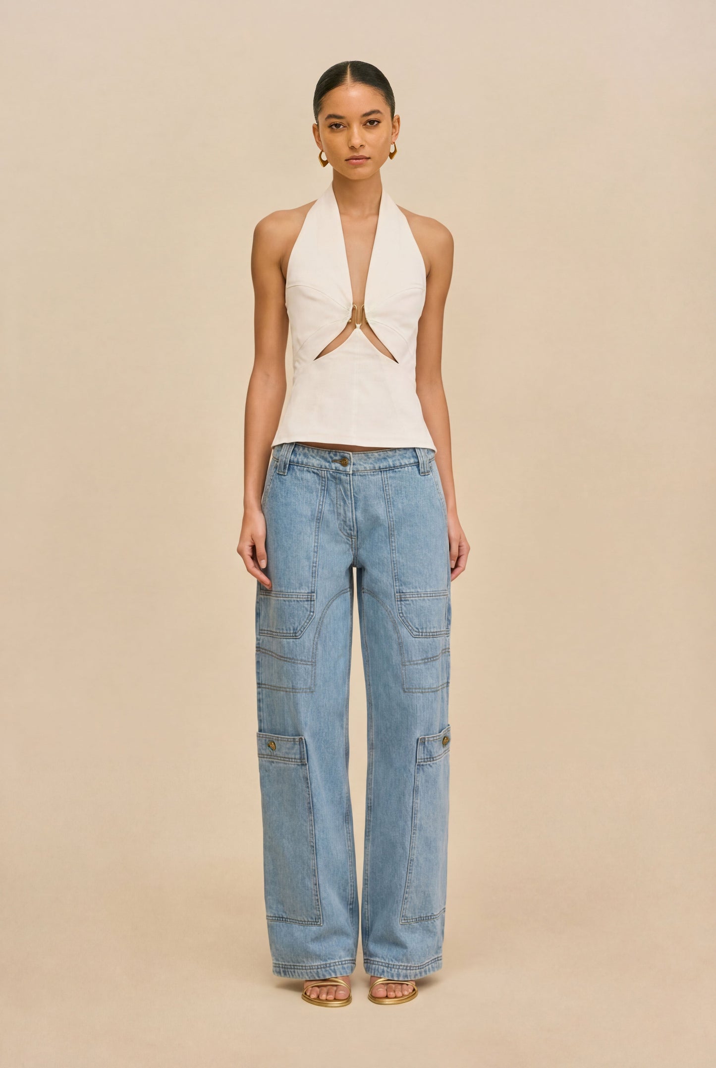 WYNN LOW RISE DENIM PANT Cult Gaia