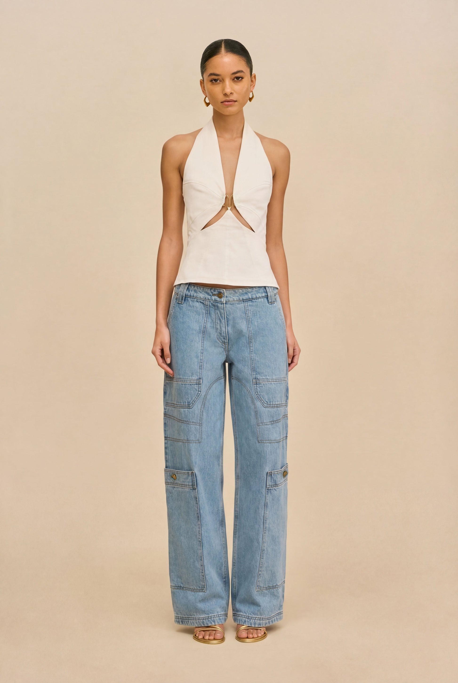 WYNN LOW RISE DENIM PANT Cult Gaia